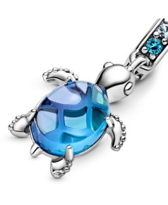Crystals Murano Glass Sea Turtle Dangle Charm