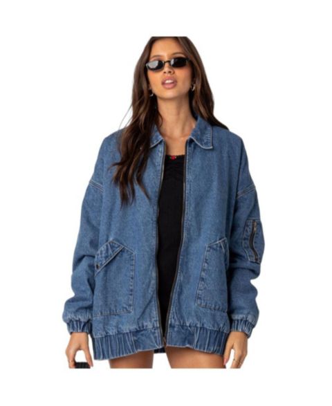 Женские куртки Edikted Sophie oversized washed denim jacket