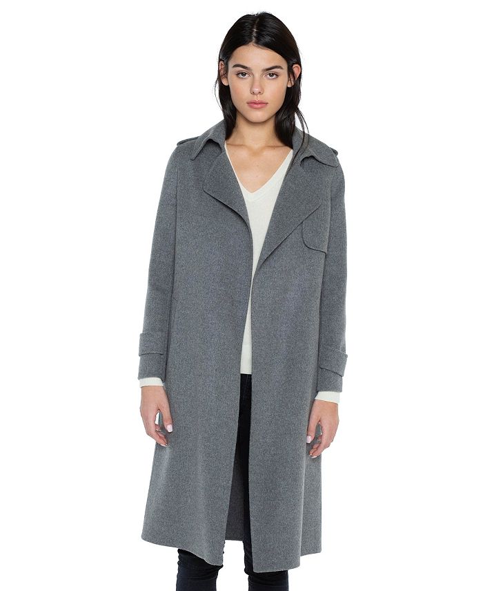 JENNIE LIU Women's Cashmere Wool Double-faced Overcoat - Macy's