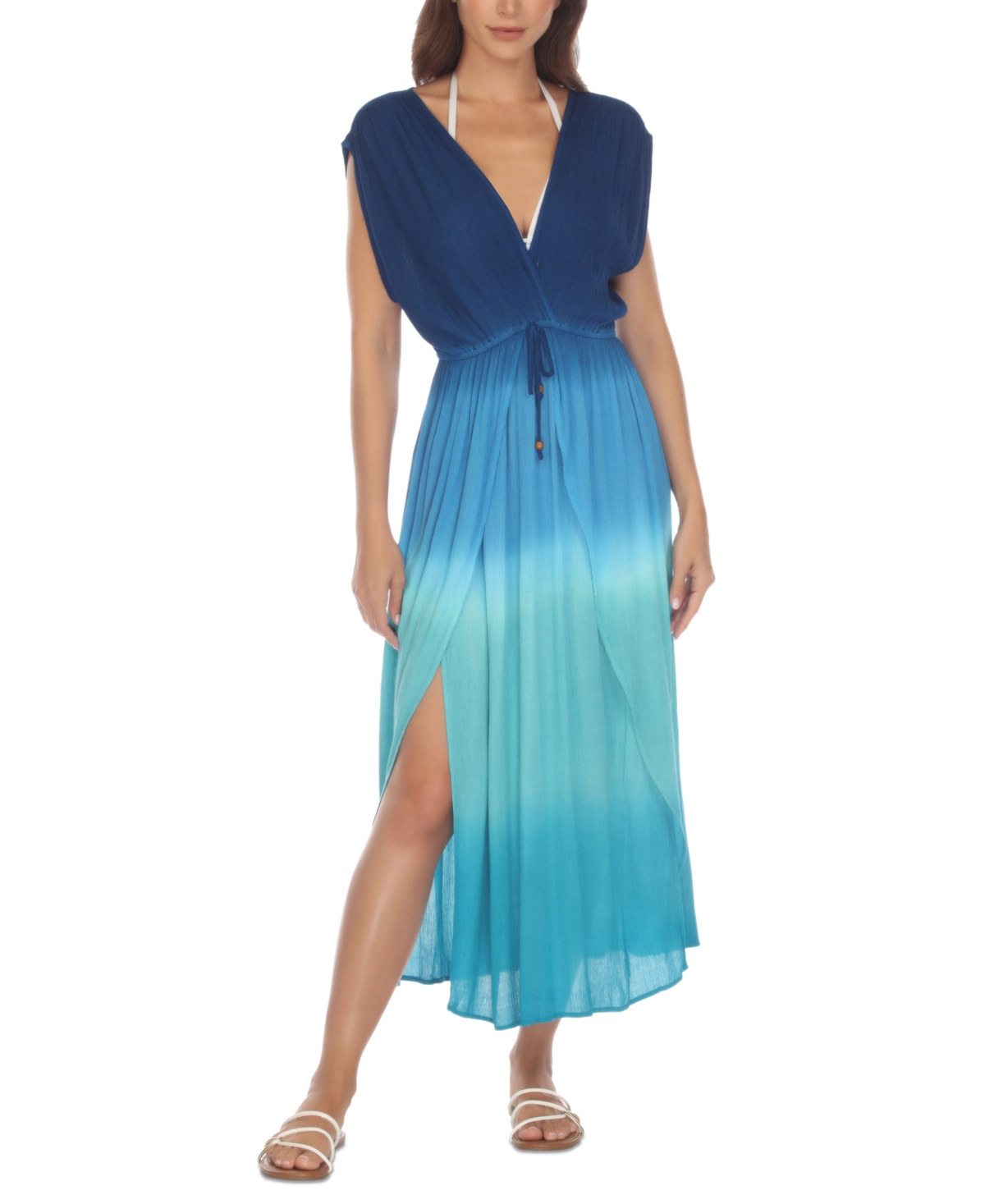 Raviya Women's Ombre Tie-waist Maxi Dress Cover-up In Lapis Blue Ombre