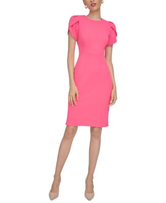 Calvin Klein Women s Tulip Sleeve Sheath Dress Macy s