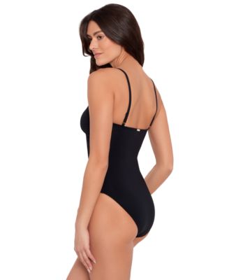 LAUREN RALPH LAUREN/レディース Vワイヤーワンピース水着 Lauren Ralph Lauren Women's V-Wire One-Piece Swimsuit - Macy's