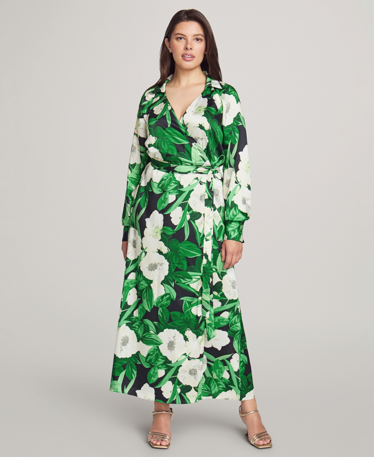 Anne klein printed midi dress shop