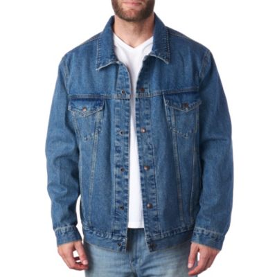 Derek Mens Classic Denim Jacket Casual Button Up Jean Trucker Coat