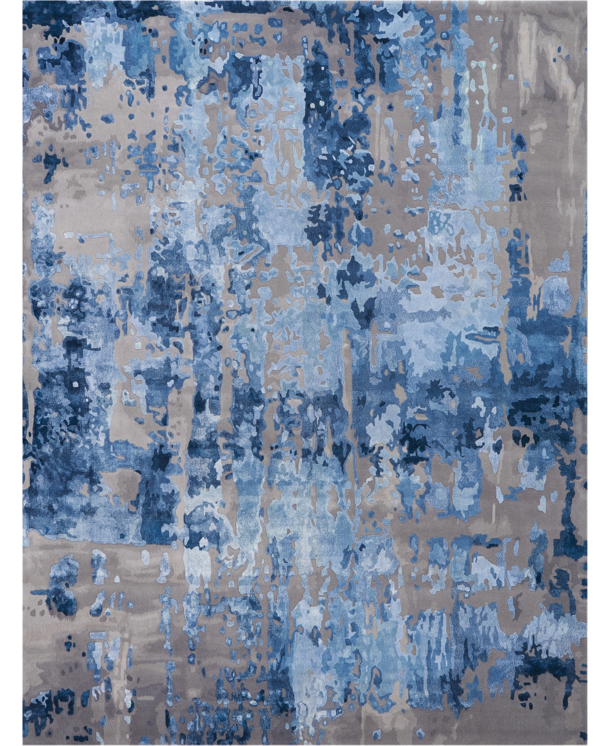 Nourison Home Prismatic PRS10 9'9in x 13'9in Area Rug - Blue, Gray