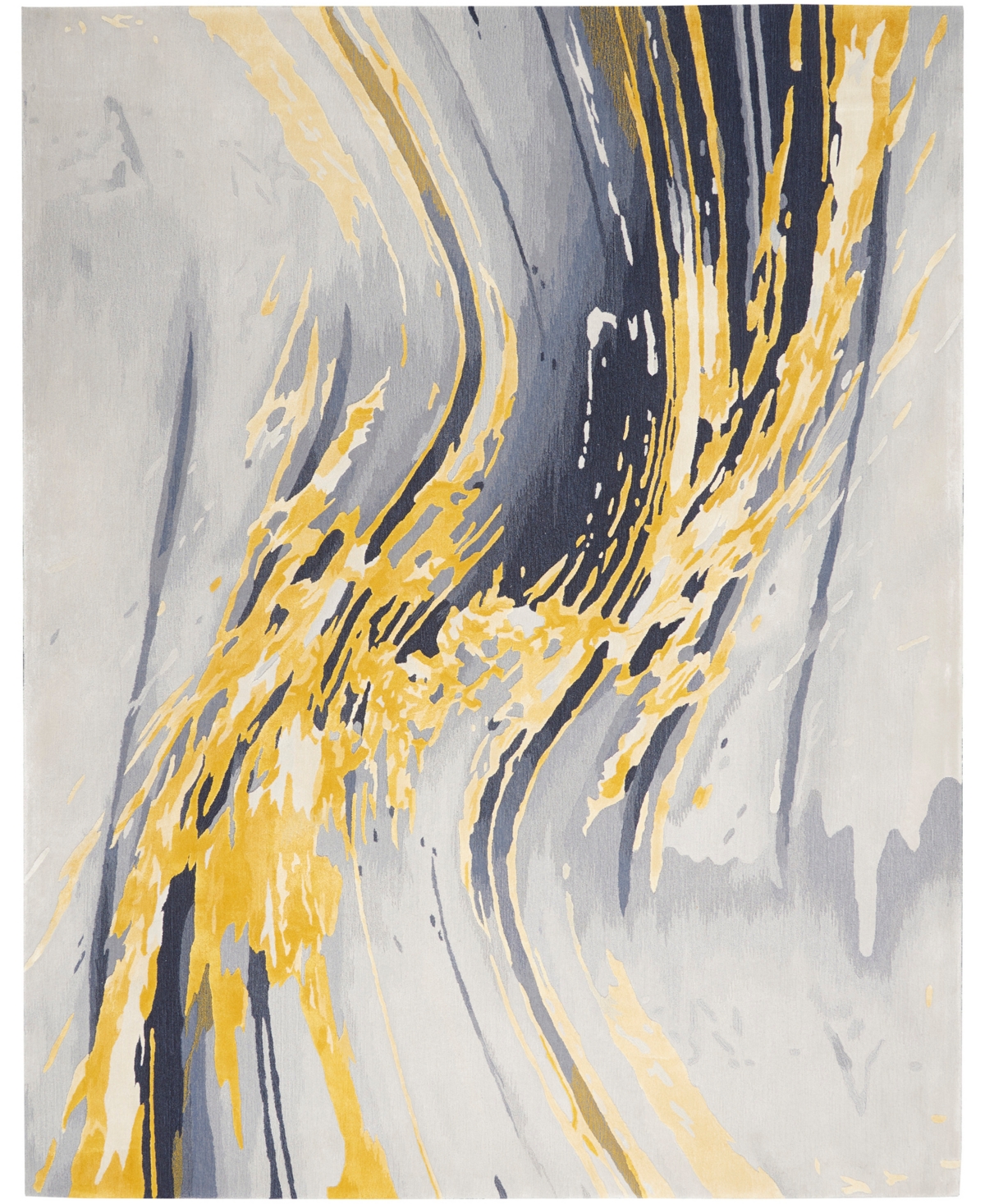 Nourison Home Prismatic PRS24 5'6in x 7'5in Area Rug - Gray, Gold