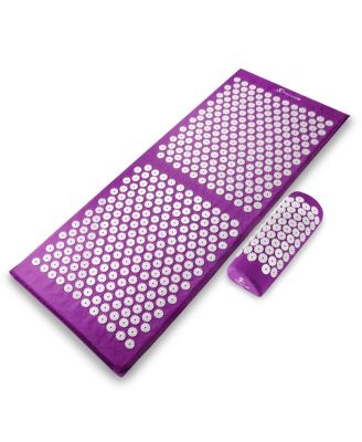 Full Body Acupressure Mat and Pillow Set - Purple