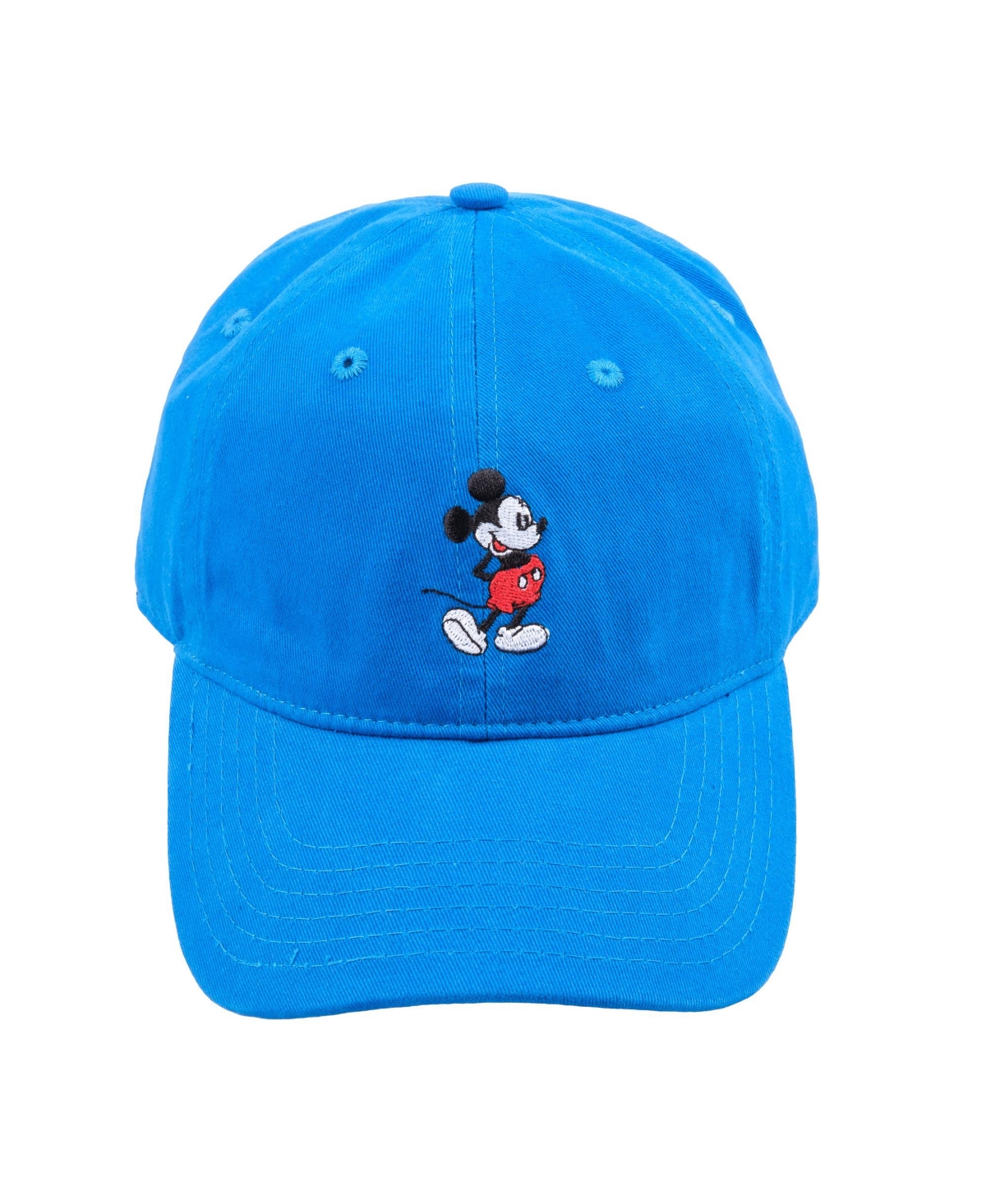 Disney Mickey Mouse Embroidered Cotton Adjustable Dad Hat with Curved Brim - Royal
