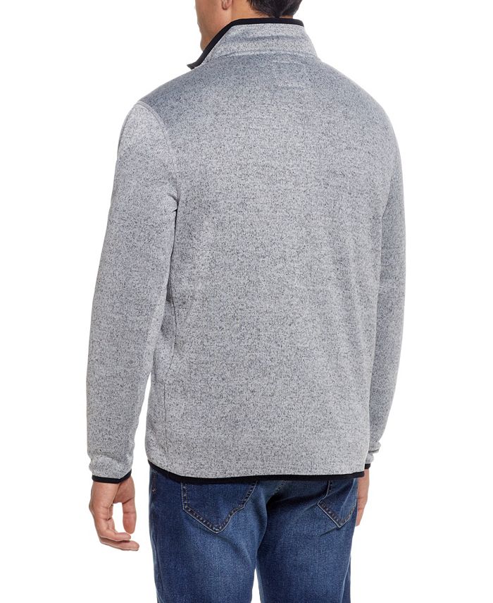 Weatherproof Vintage Men's Fleece Quarter Zip Sweater with Sherpa - Macy's