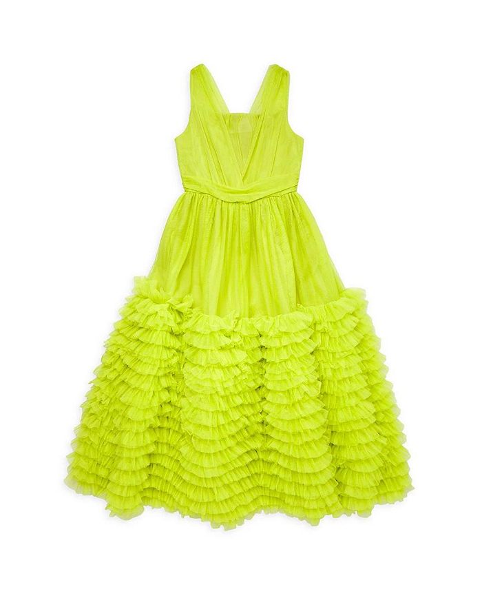 Christian Siriano Big Girls Pleated and Tiered Maxi Gown - Macy's