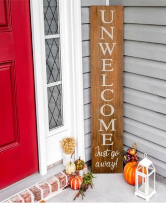 39" Halloween "Unwelcome" Porch Sign