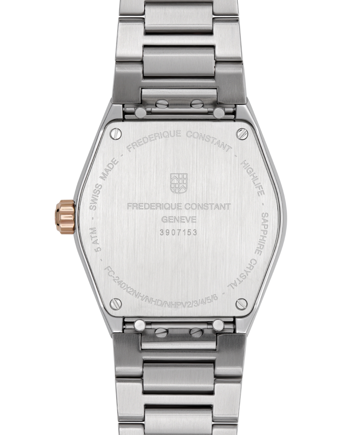 Shop Frederique Constant Women's Swiss Highlife Diamond (1/20 Ct. T.w.) Two-tone Stainless Steel Bracelet Watch 31mm In Silver