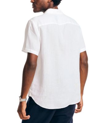 Men's Classic-Fit Solid Linen Short-Sleeve Shirt 