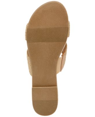 Women's Geeya Raffia Criss Cross Strap Slide Sandals