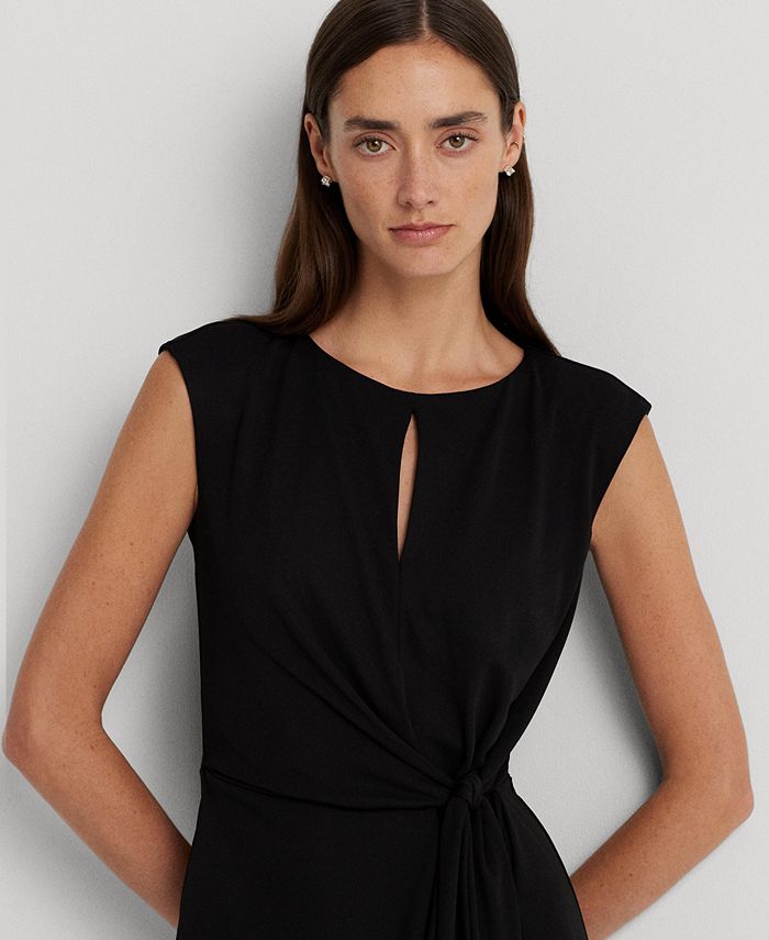 Lauren Ralph Lauren Women's Stretch Jersey Tie-Front Dress - Macy's