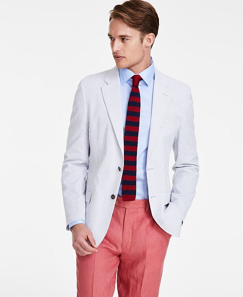 alfani Nautica Men's Modern-Fit Seersucker Sport Coats Men's Fashion & Accessories