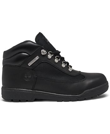 Black leather 2025 timberland field boots