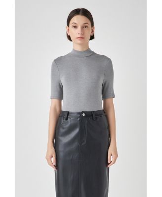 Women's Soft Mock Neck Bodysuit