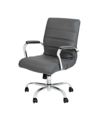 Milano Contemporary Mid-Back Home Office Chair With Padded Arms
