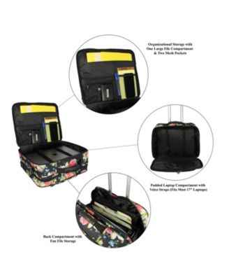 17-inch Rolling Laptop Case with Wheels and Handle