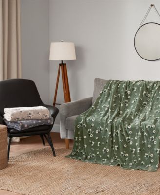 Daisy Floral Cozy Plush Throw, 50" x 70"