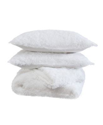 Shaggy Faux Fur 3-Pc. Comforter Set, King
