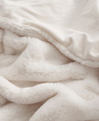 Solid Mink Faux Fur Throw, 50" x 70"