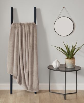 Solid Mink Faux Fur Throw, 50" x 70"