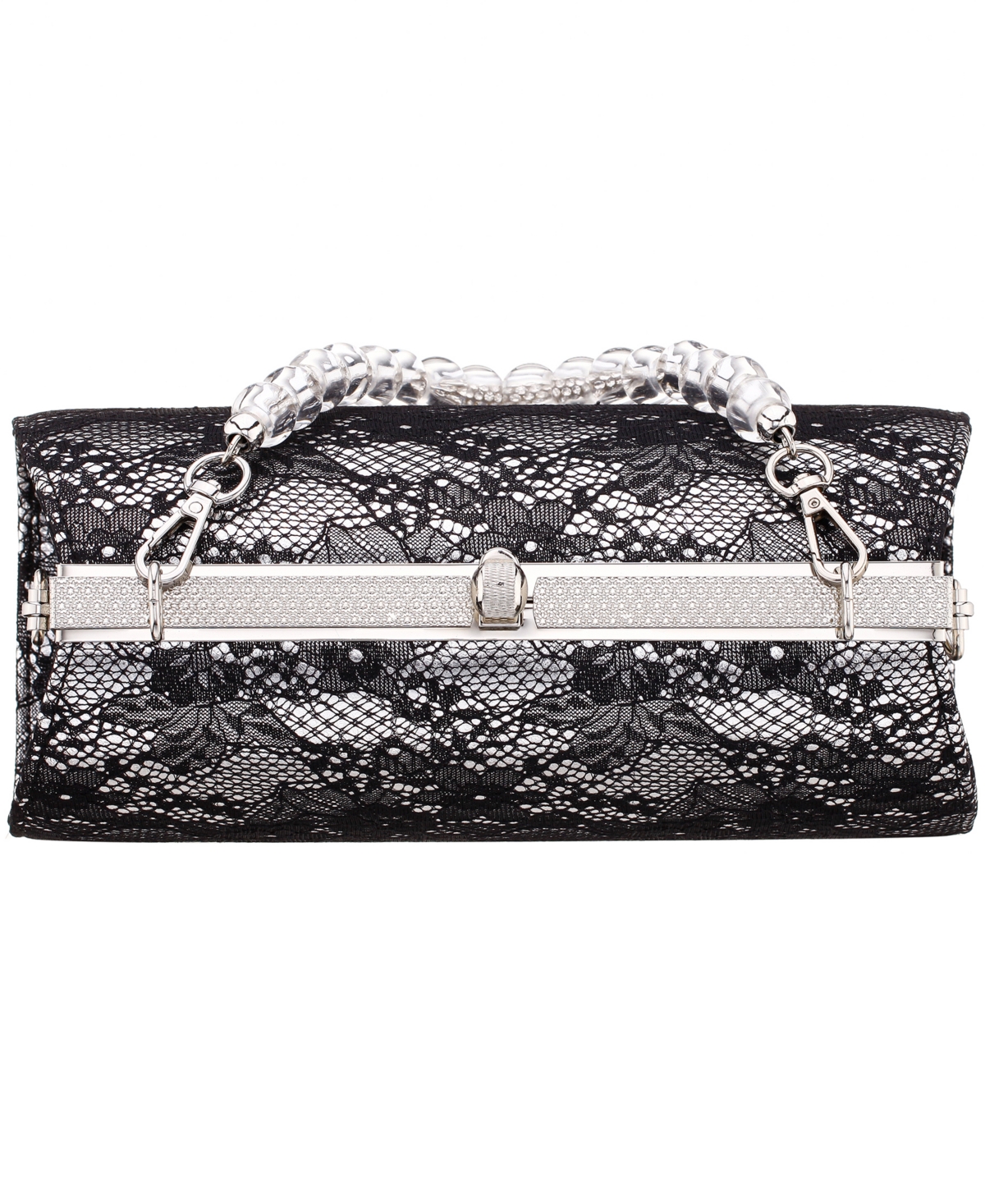 Nina Vintage-Like Style Clutch - Silver
