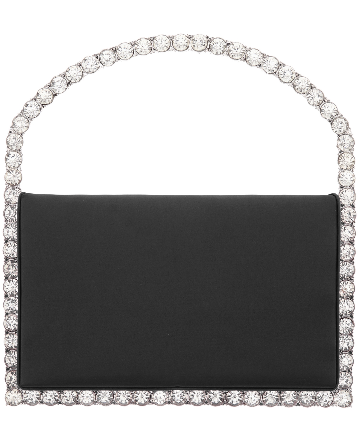 Shop Nina Satin With Crystal Frame Bag In Black