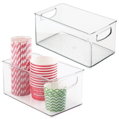mDesign Plastic Stackable Kitchen Organizer Storage Bin - Macy's