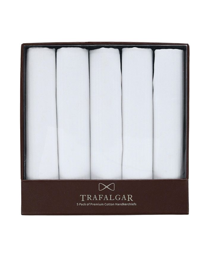TRAFALGAR Men's Premium Cotton Handkerchiefs (Box of 5) Macy's