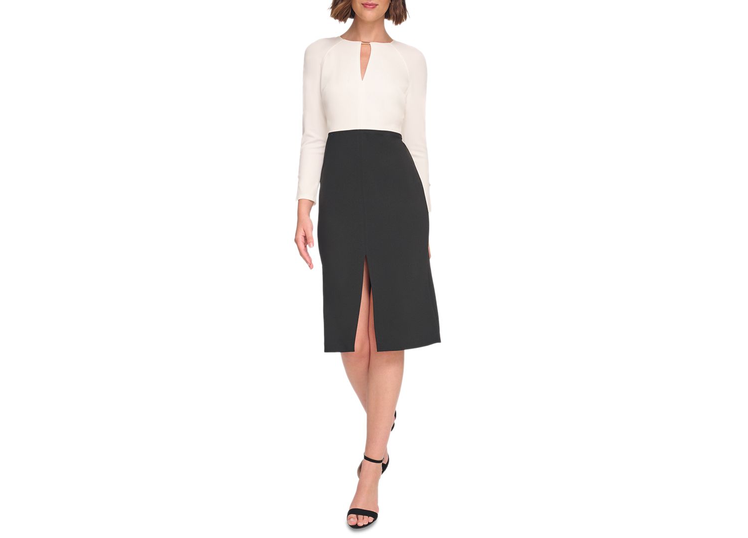 Women's Keyhole-Neck Sheath Dress
