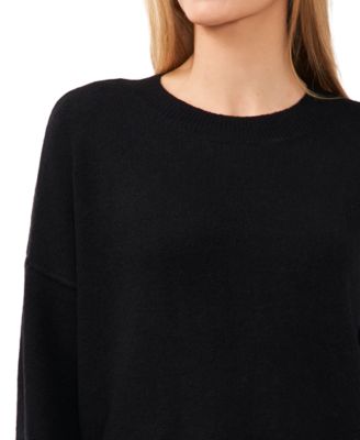 Women's Valentine's Crewneck Elbow Hearts Long-Sleeve Sweater