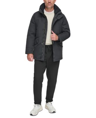 Men's Wittstock Insulated Full-Zip Waxed Parka with Removable Fleece Trim