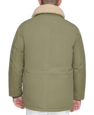 Men's Wittstock Insulated Full-Zip Waxed Parka with Removable Fleece Trim
