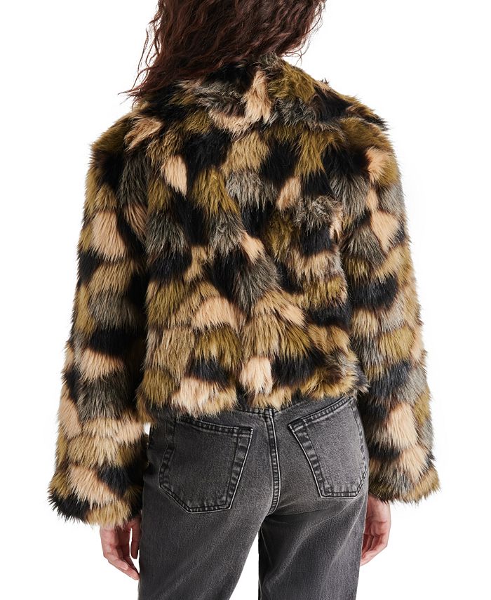 Steve Madden Women's Arlowe Multi-Faux-Fur Jacket - Macy's