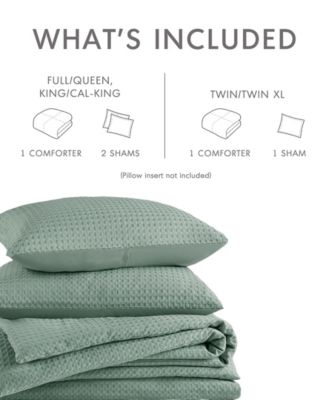 Mina Waffle Textured 2-Pc. Comforter Set, Twin/Twin XL