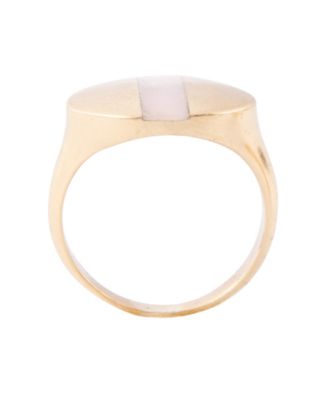 Signet Bronze Circle Band Ring