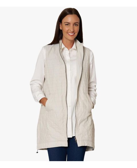 Женский жилет Stella Carakasi Two-Way Zip Lightly Padded Water-Repellent On The Go, цвет: Берёзовый