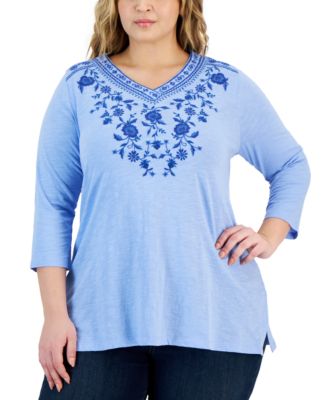 Macy's style & co plus size tops best sale