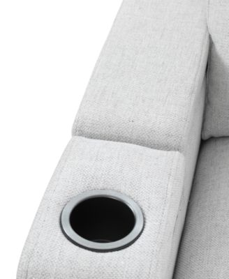 Greymel 37" Zero Gravity Fabric Chair with Power Headrest, Created for Macy's