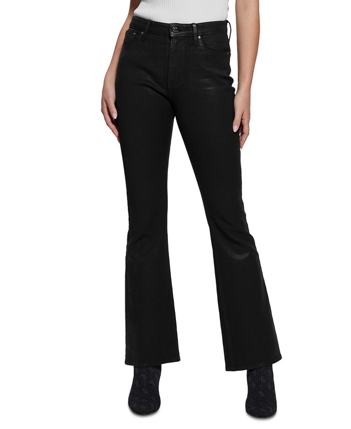 GUESS Women's Sexy High-Rise Flare-Leg Jeans - Macy's