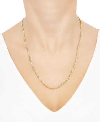 Lightweight Miami Cuban Link 22" Chain Necklace (3mm) in 14k Gold