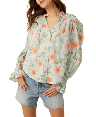 Free People - Women's Meant To Be Ruffled Cotton Blouse