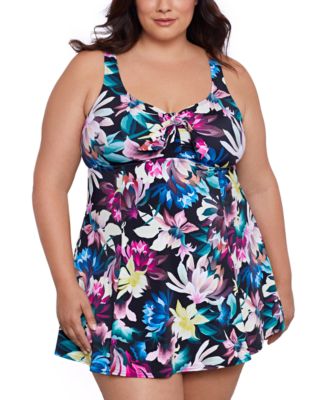 Macys plus size store swim dress