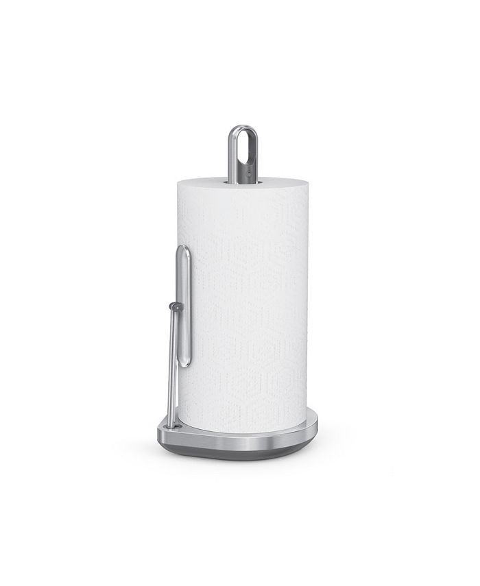 Home Basics Stainless Steel Paper Towel Holder with Integrated Wrap  Dispenser, KITCHEN ORGANIZATION