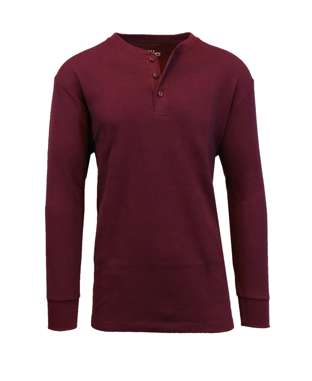 Galaxy By Harvic Men's Oversized Waffle-Knit Thermal Henley Shirt