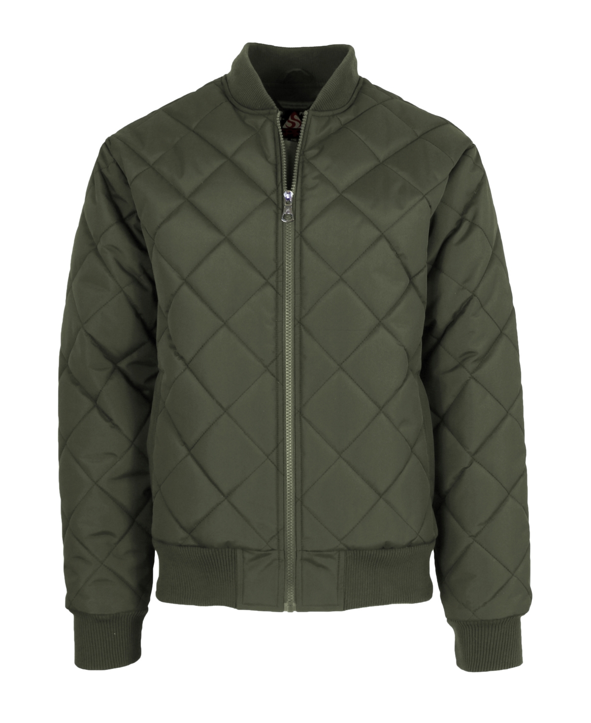 Spire By Galaxy Men's Quilted Bomber Jacket In Olive