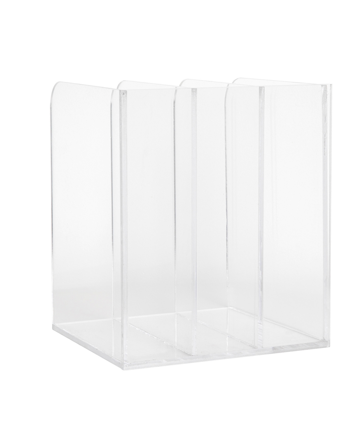 Shop Martha Stewart Brody Acrylic 3 Section File Holder Office Desktop Organizer, 8.5" X 6.5" In Clear
